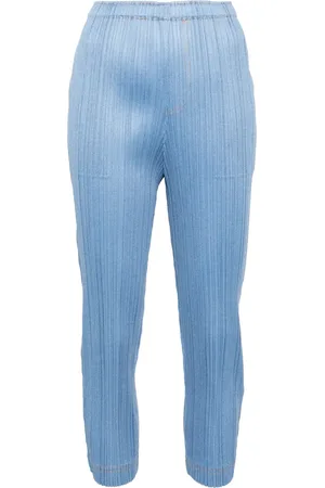 PLEATS PLEASE ISSEY MIYAKE Pantalon à effet denim