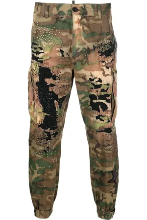 Dsquared2 Pantalon clouté à motif camouflage
