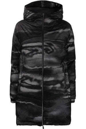 HERNO Manteau zippé à motif abstrait