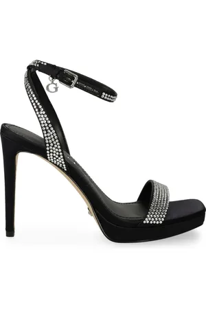 Guess Sandales en satin à strass 115 mm