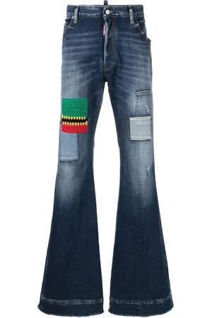 Dsquared2 Jean ample à détails de patchs