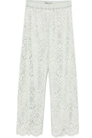 D.EXTERIOR Pantalon à fleurs en dentelle