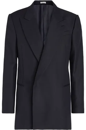 Alexander McQueen Blazer croisé à revers pointus