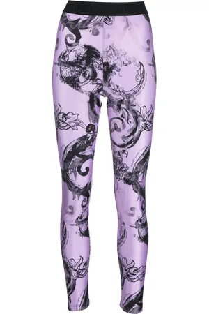 VERSACE Legging imprimé à taille logo