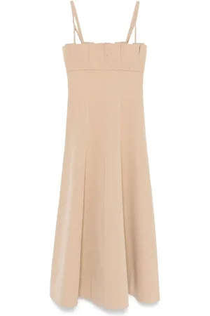 Serafini Robe mi-longue à détails plissés