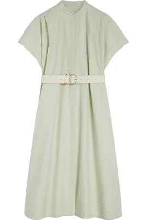 Jil Sander Robe mi-longue à taille ceinturée