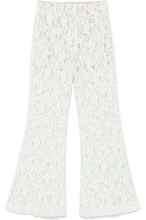 Twin-Set Pantalon droit en dentelle