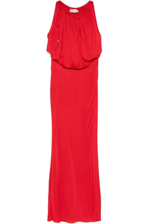 BLUMARINE Robe longue à détails drapés