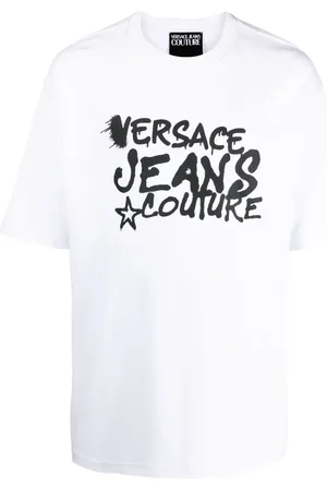 VERSACE T-shirt en coton à logo imprimé