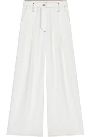 DRIES VAN NOTEN Pantalon palazzo à design plissé