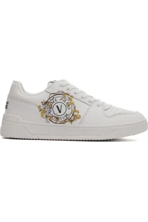VERSACE Baskets en cuir à logo embossé