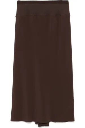 Rick Owens Jupe mi-longue à ourlet asymétrique