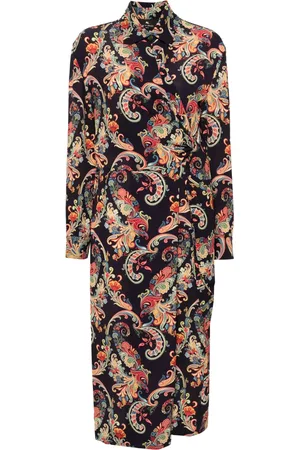 Etro Robe mi-longue à motif cachemire