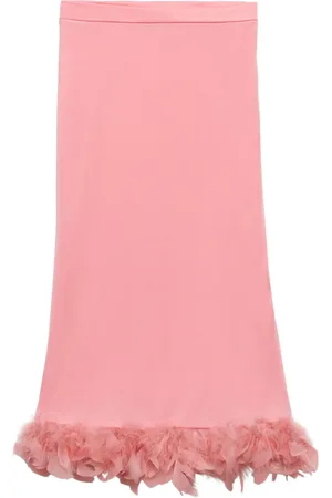Prada Jupe à ornements de plumes