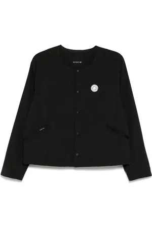 AGNÈS B. Veste en cuir boutonnée
