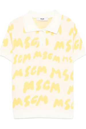 Msgm Polo à logo en jacquard