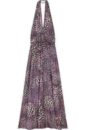 DRIES VAN NOTEN Robe longue en jacquard à dos nu