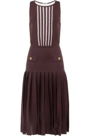 Elisabetta Franchi Robe plissée en maille à effet de transparence