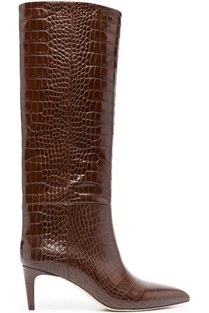 PARIS TEXAS Bottes en cuir à effet peau de crocodile 65 mm