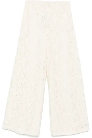 Twin-Set Pantalon droit en dentelle