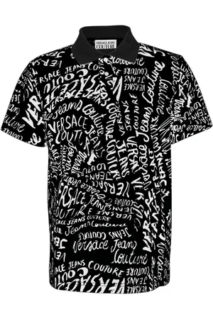 VERSACE Polo à logo imprimé