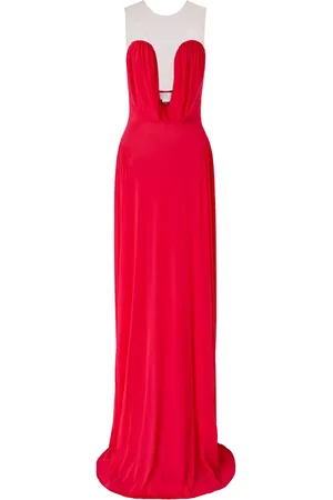 GENNY Robe longue à empiècement en résille