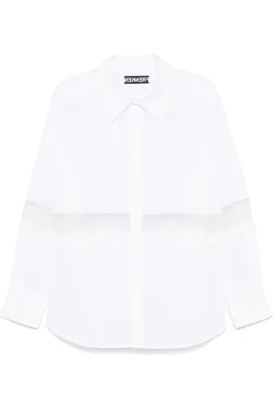 Frenken Chemise en popeline à bords en organza