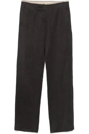 ALYSI Pantalon à détails effilochés