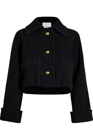 Patou Manteau crop à taille nervurée