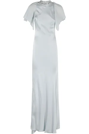 AMEN Robe en satin à coupe longue
