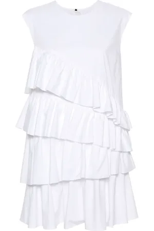 Msgm Robe en coton à volants