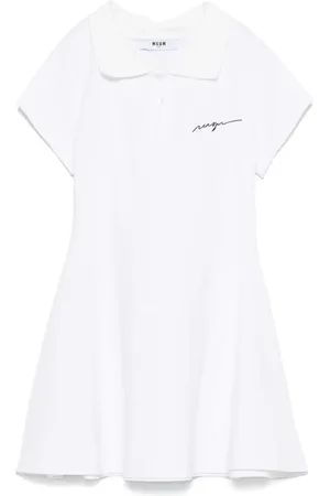 Msgm Robe-polo à logo brodé