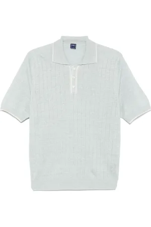 FEDELI Polo en maille à design nervuré