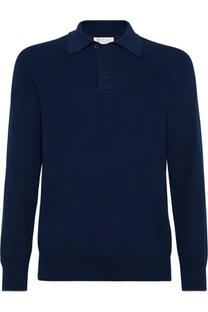 Brunello Cucinelli Polo en maille nervurée