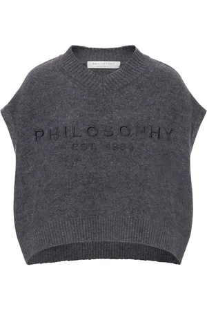 Serafini Gilet crop à logo brodé