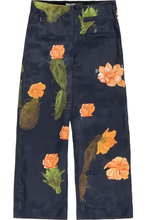 Bimba y Lola Pantalon droit à imprimé Cactus