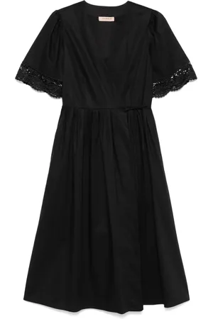 Twin-Set Robe mi-longue bordée de dentelle à coupe mi-longue