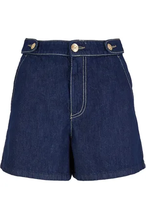 Emporio Armani Short en jean à coutures contrastantes