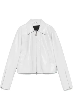 Patrizia Pepe Veste en cuir artificiel à patch logo