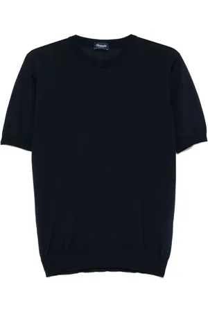 DRUMOHR T-shirt en maille fine à design nervuré