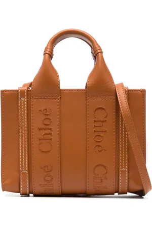 Chloé Sac cabas Woody en cuir