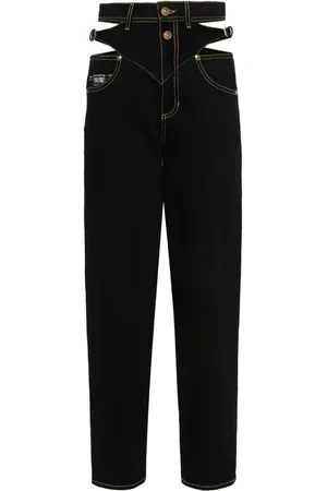 VERSACE Jean droit à logo gravé