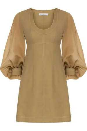 Serafini Robe courte à manches bouffantes