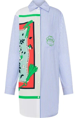 Moschino Robe-chemise à design patchwork