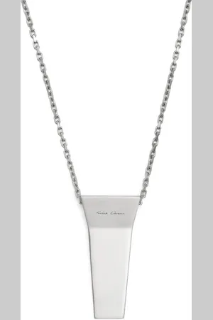 Rick Owens Collier en chaîne à logo gravé