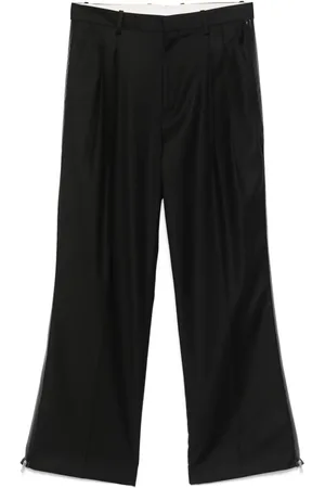 Helmut Lang Pantalon plissé à détails de zips
