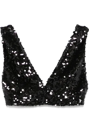 Serafini Haut crop à sequins