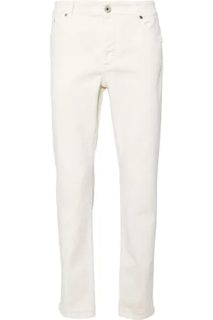 Brunello Cucinelli Jean slim à taille mi-haute