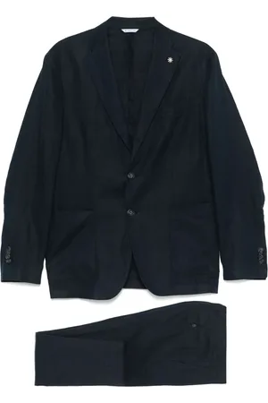 Manuel Ritz Costume en lin à simple boutonnage