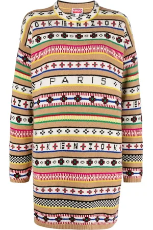 Kenzo Robe-pull en maille intarsia